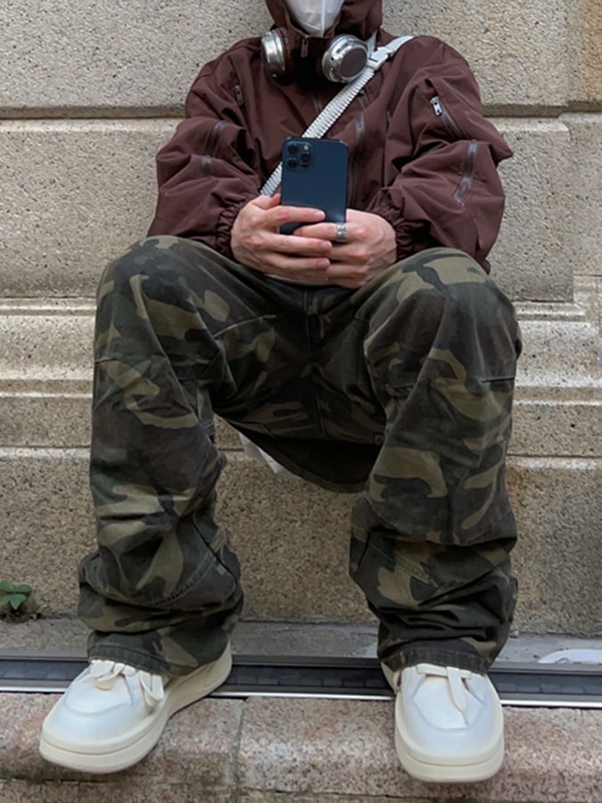 De moda casual camuflaje Overalls para hombre
