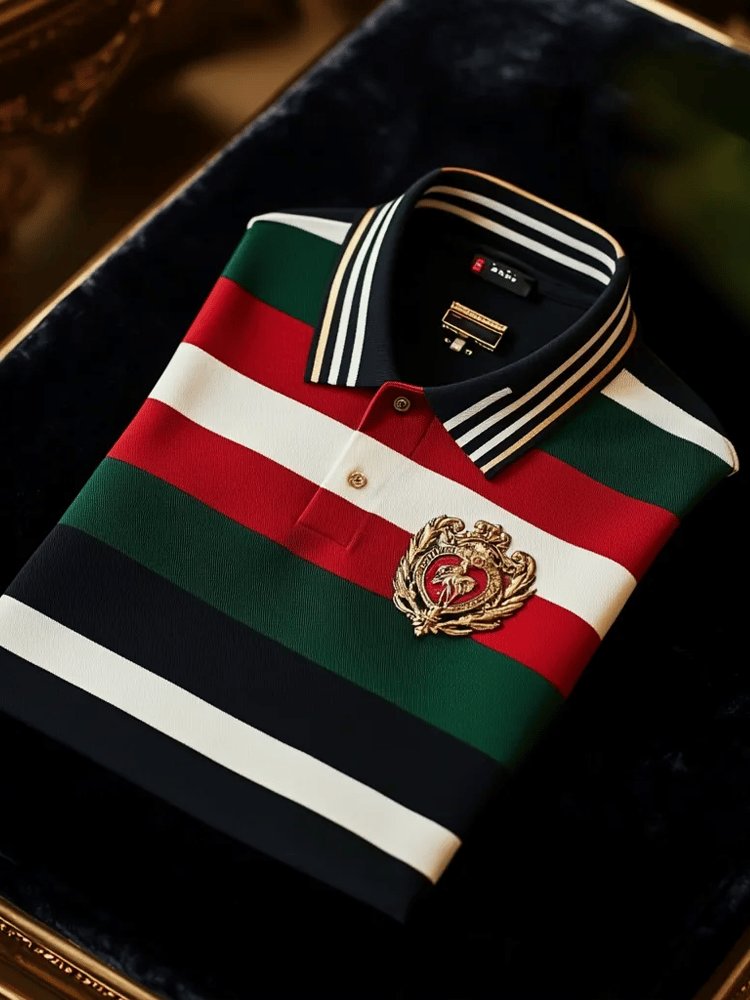 Camisa polo vintage ejecutivo de manga larga para hombre