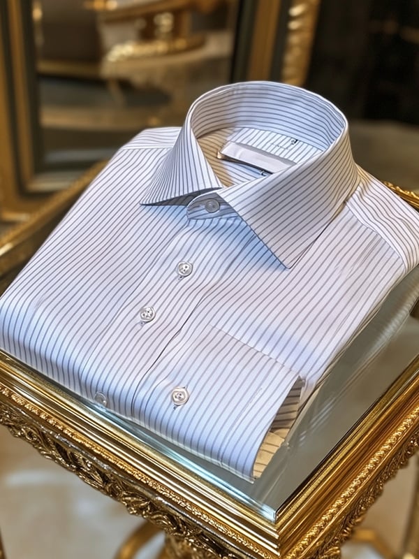Camisa de lujo Romantic Contrast Color estampado de manga larga para hombre