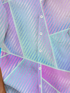Camisa Moisture Wicking Geometric Gradient Hawaiian