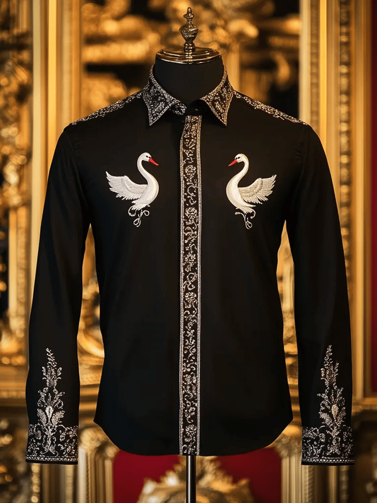 Camisa de lujo ejecutivo de manga larga para hombre