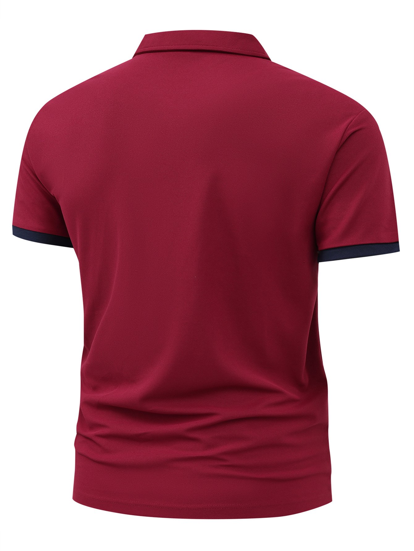 Camisa polo ejecutivo casual a rayas Button de manga corta para hombre