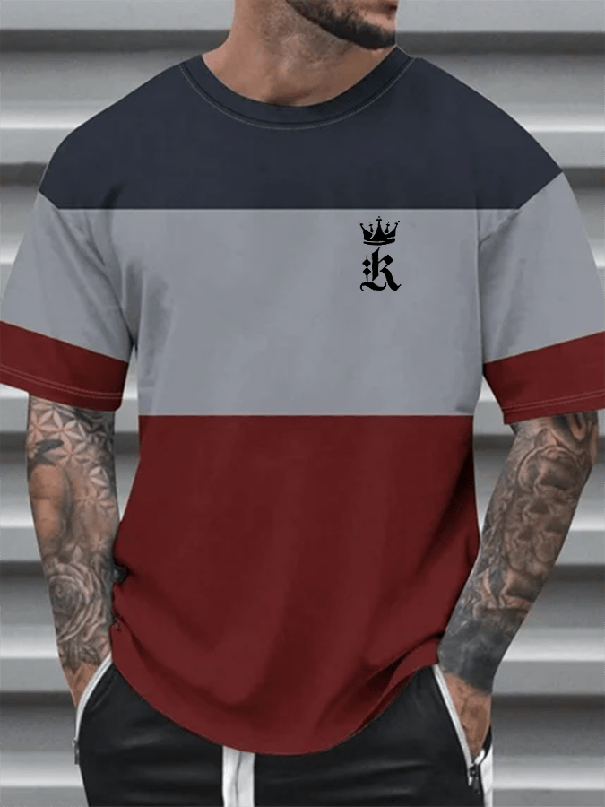 Camiseta ejecutivo casual estampado para hombre
