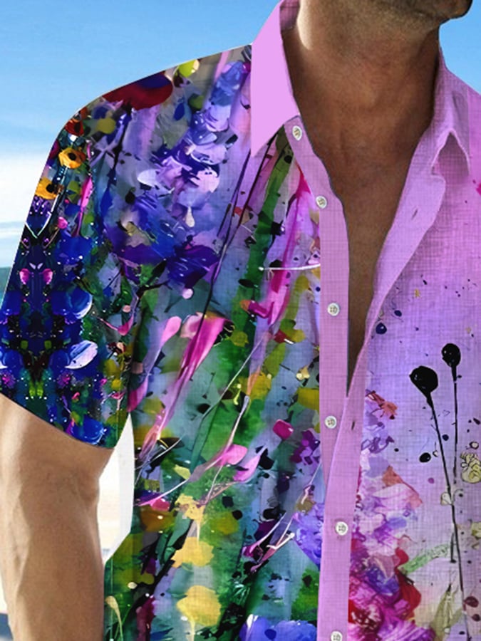 Estampado casual Resorcamiseta para hombre