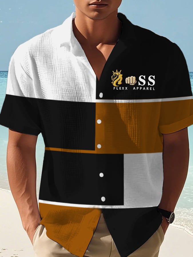 Camisa Waffle Fabric casual para hombre