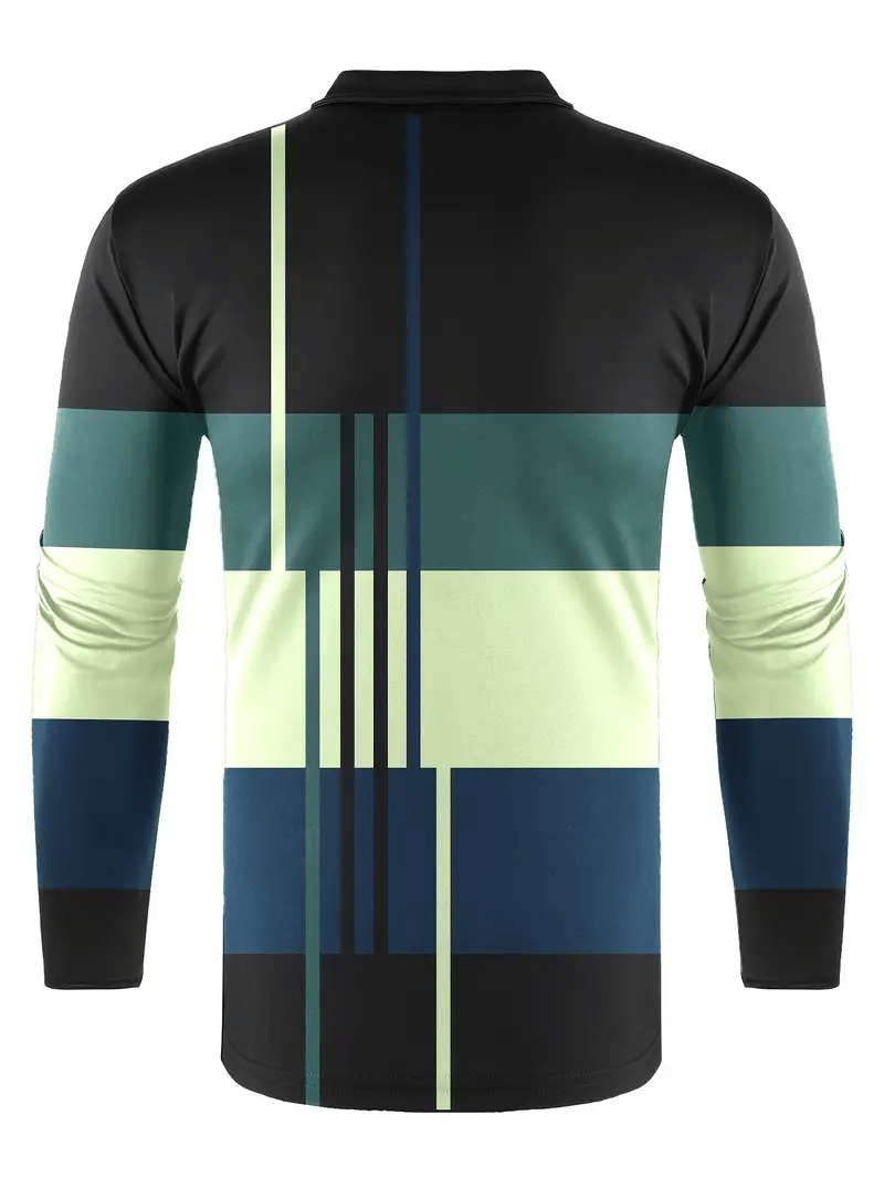 Ejecutivo casual a rayas con botones Polo para hombre