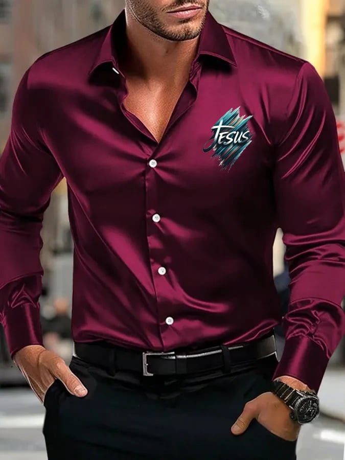 Camisa ejecutivo de lujo de manga larga para hombre