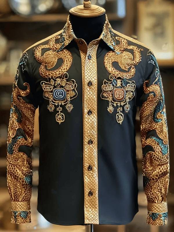 Camisa de lujo Gorgeous de manga larga para hombre