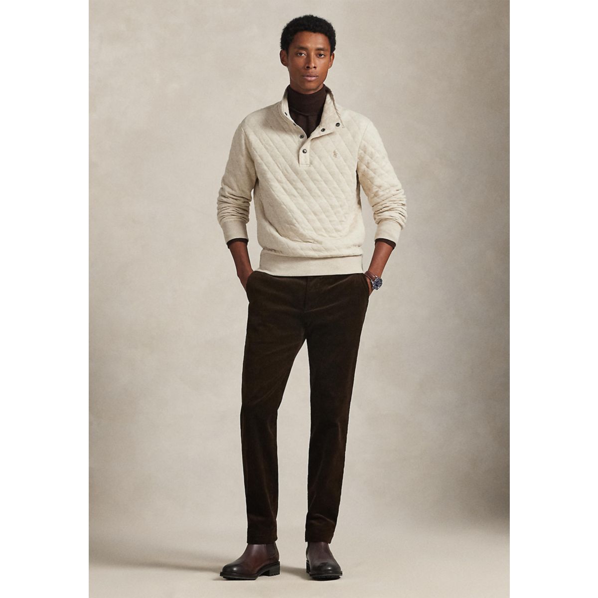 Quilted Double-Knit Jersey Pullover - 4