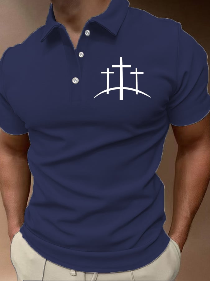 Camisa polo Faith estampado casual para hombre