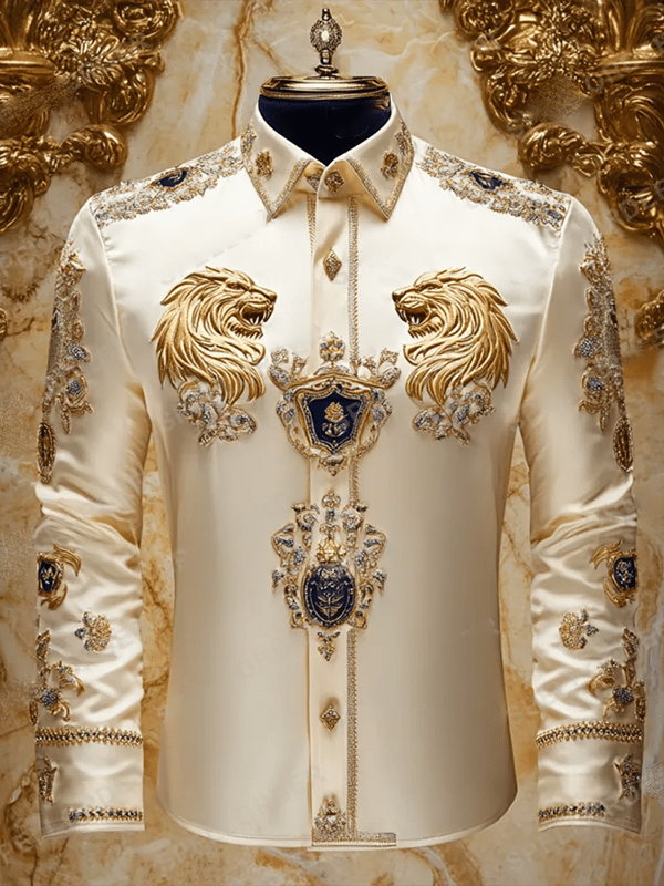 para hombre de lujo Gorgeous de manga larga camisa