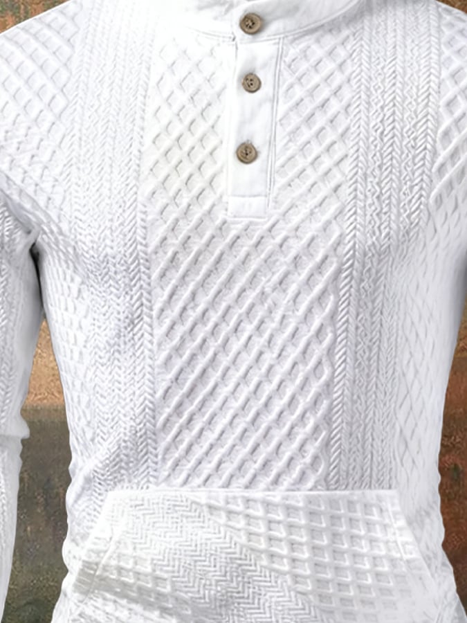 Sudadera retro Comfort Warm texturizado Fabric Design para hombre