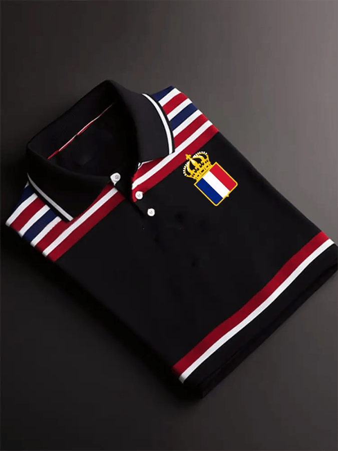 Camisa polo ejecutivo casual de manga corta para hombre