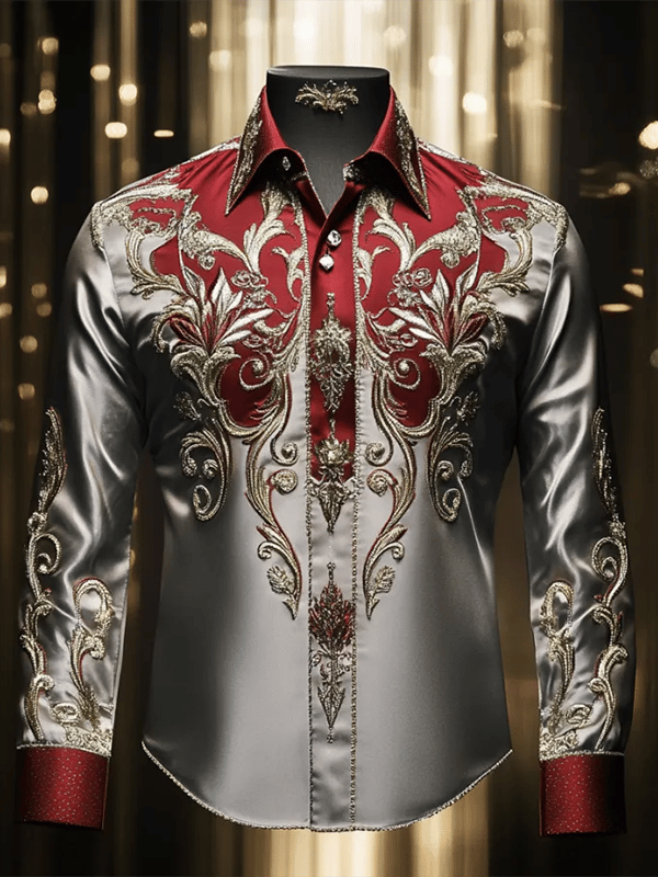 Camisa de lujo Gorgeous de manga larga para hombre