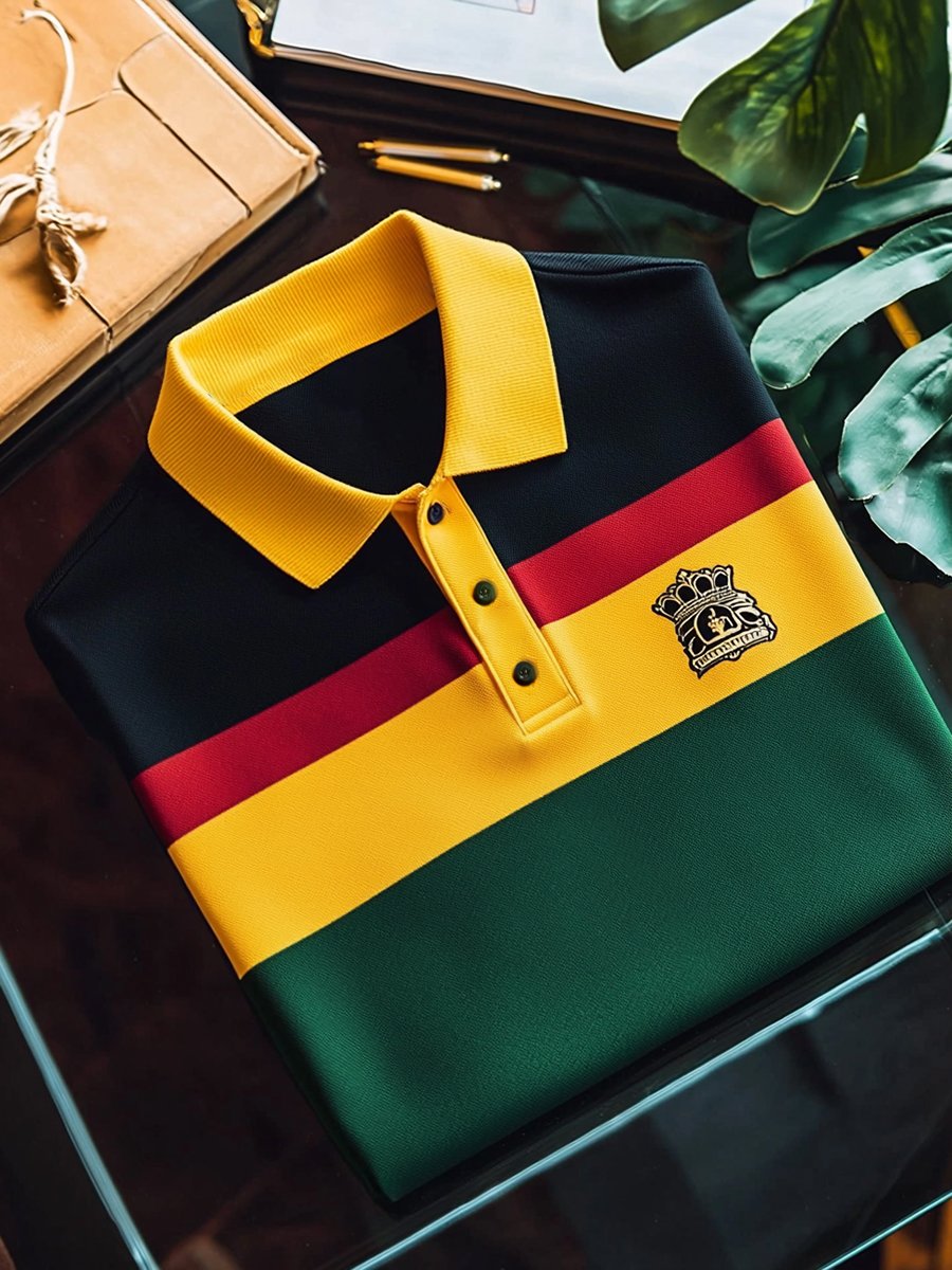 Camisa polo vintage ejecutivo de manga larga para hombre