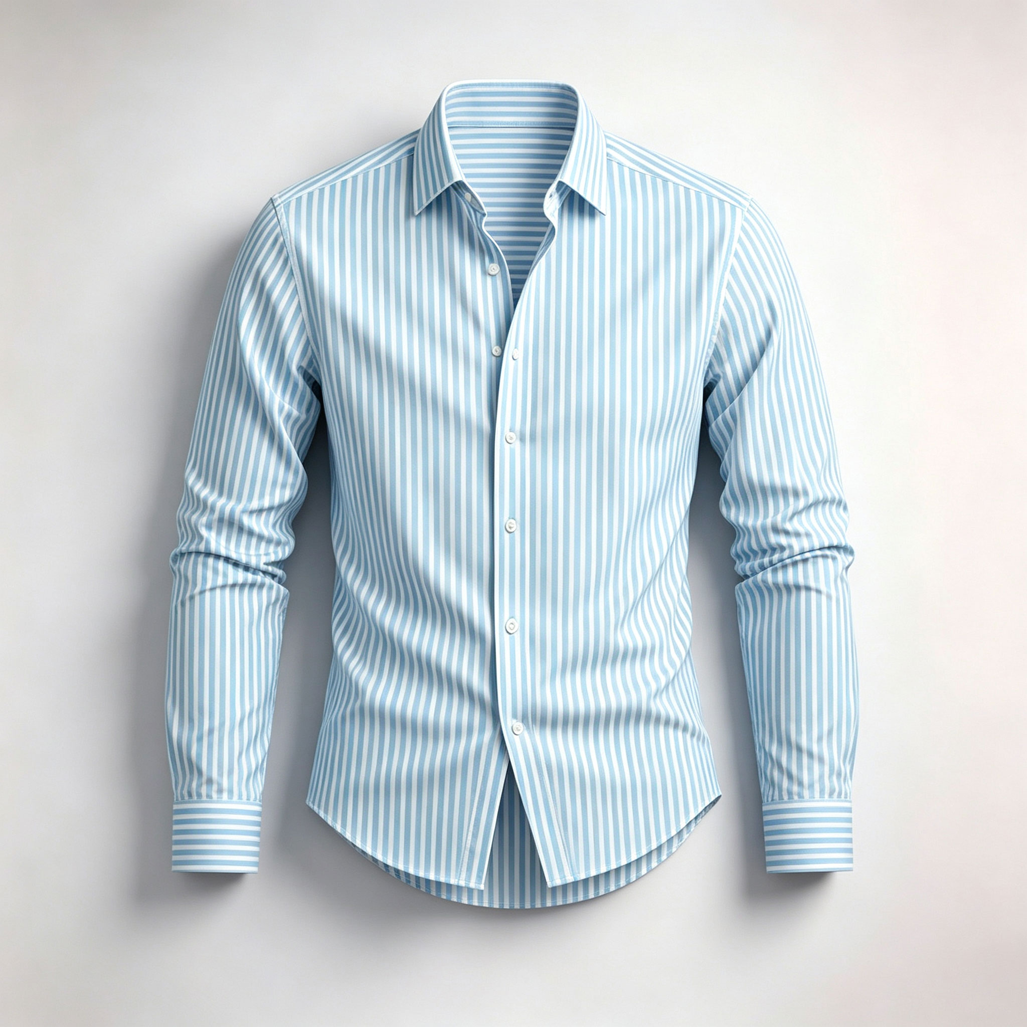 para hombre a rayas de manga larga camisa