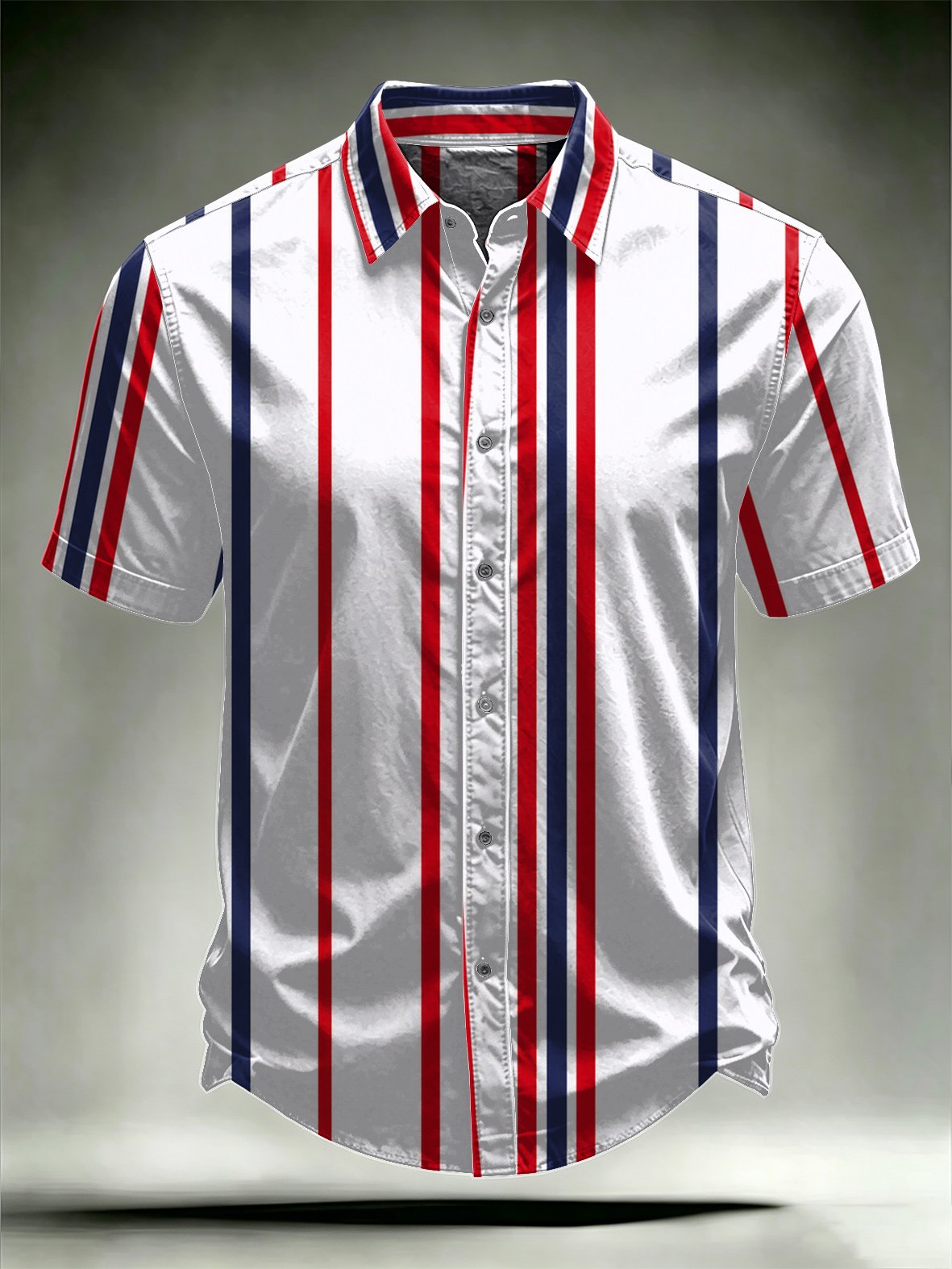 Camisa retro Abstract Art estampado Comfortable ejecutivo Style para hombre