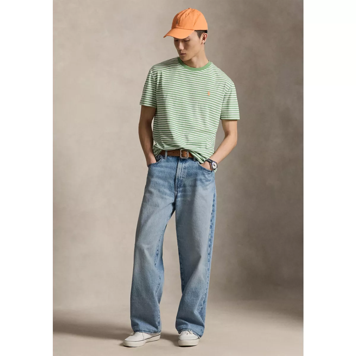 Classic Fit Striped Jersey T-Shirt - 4