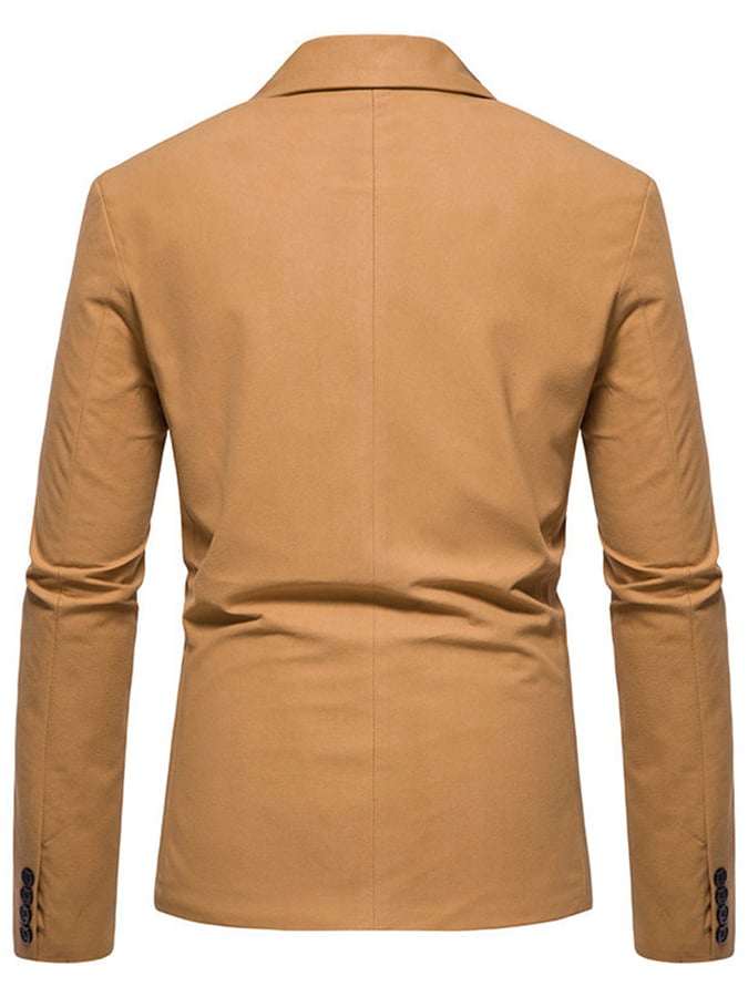 Saco formal Single-Button Faux gamuza para hombre