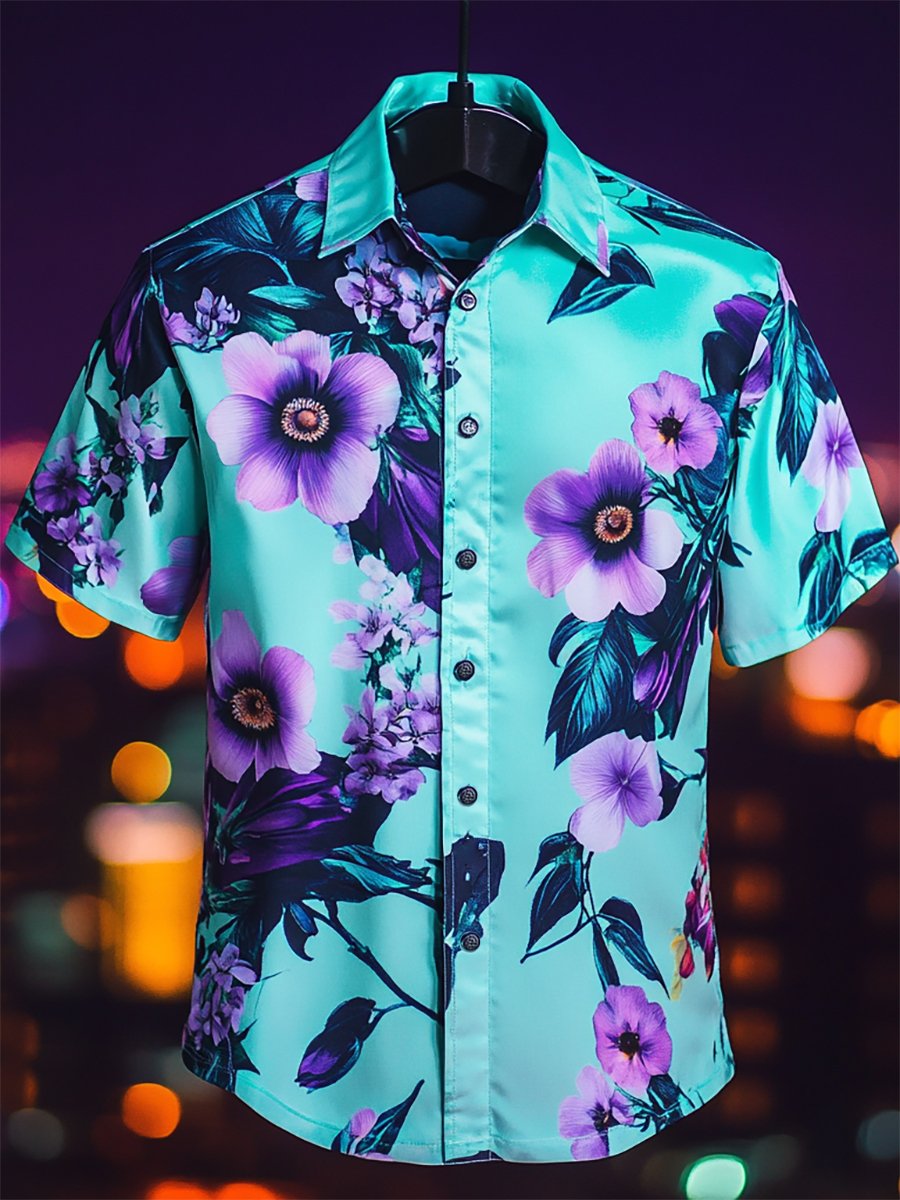 Camisa Resort casual floral Art de manga corta para hombre