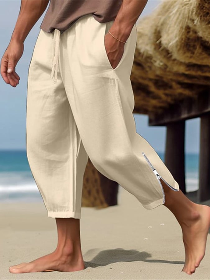 Pantalón de color sólido Resort casual para hombre
