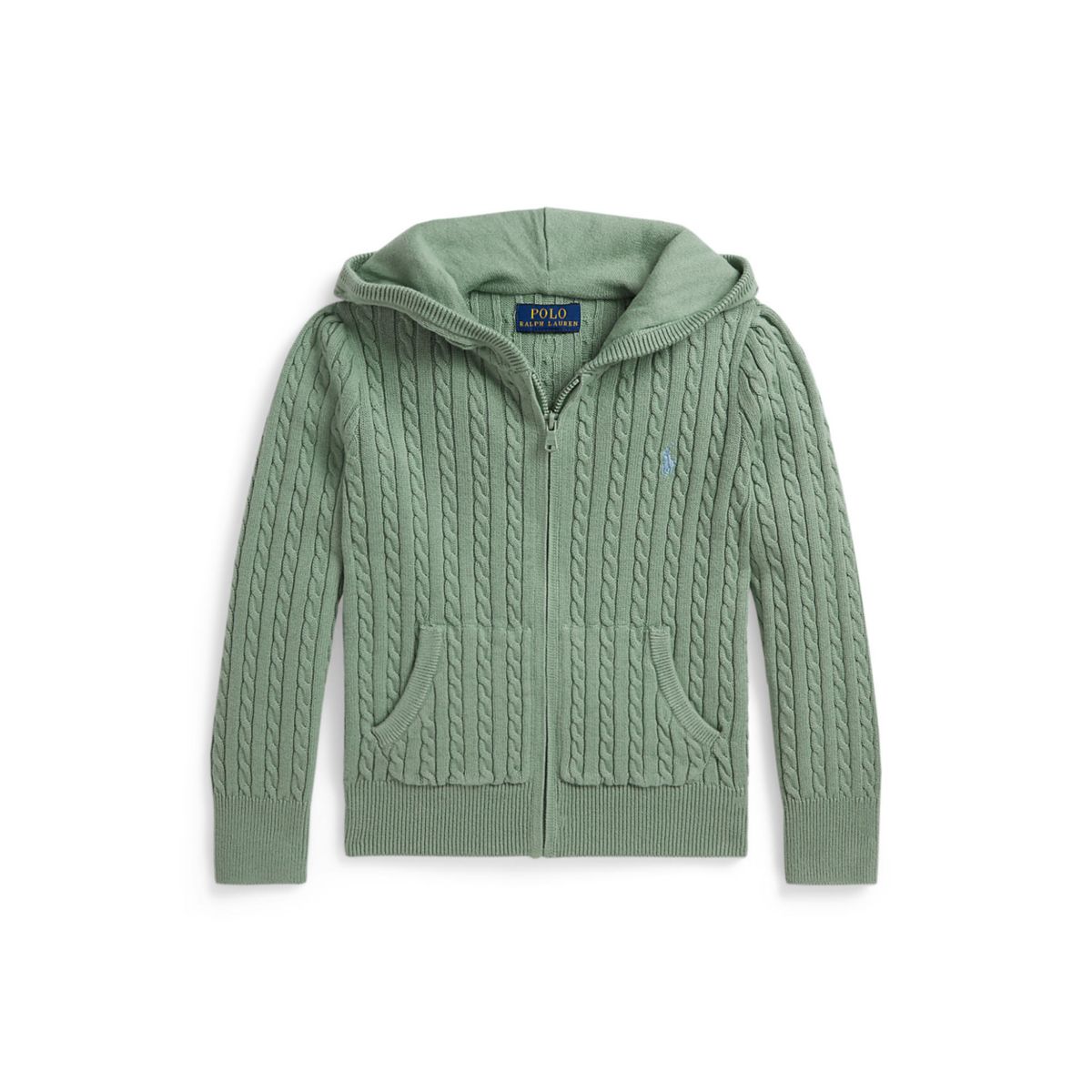 Girls 2-6x Mini-Cable Cotton Full-Zip Hoodie - 1