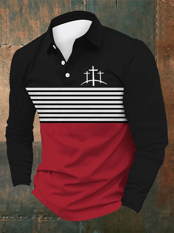 Camisa polo Faith estampado casual para hombre