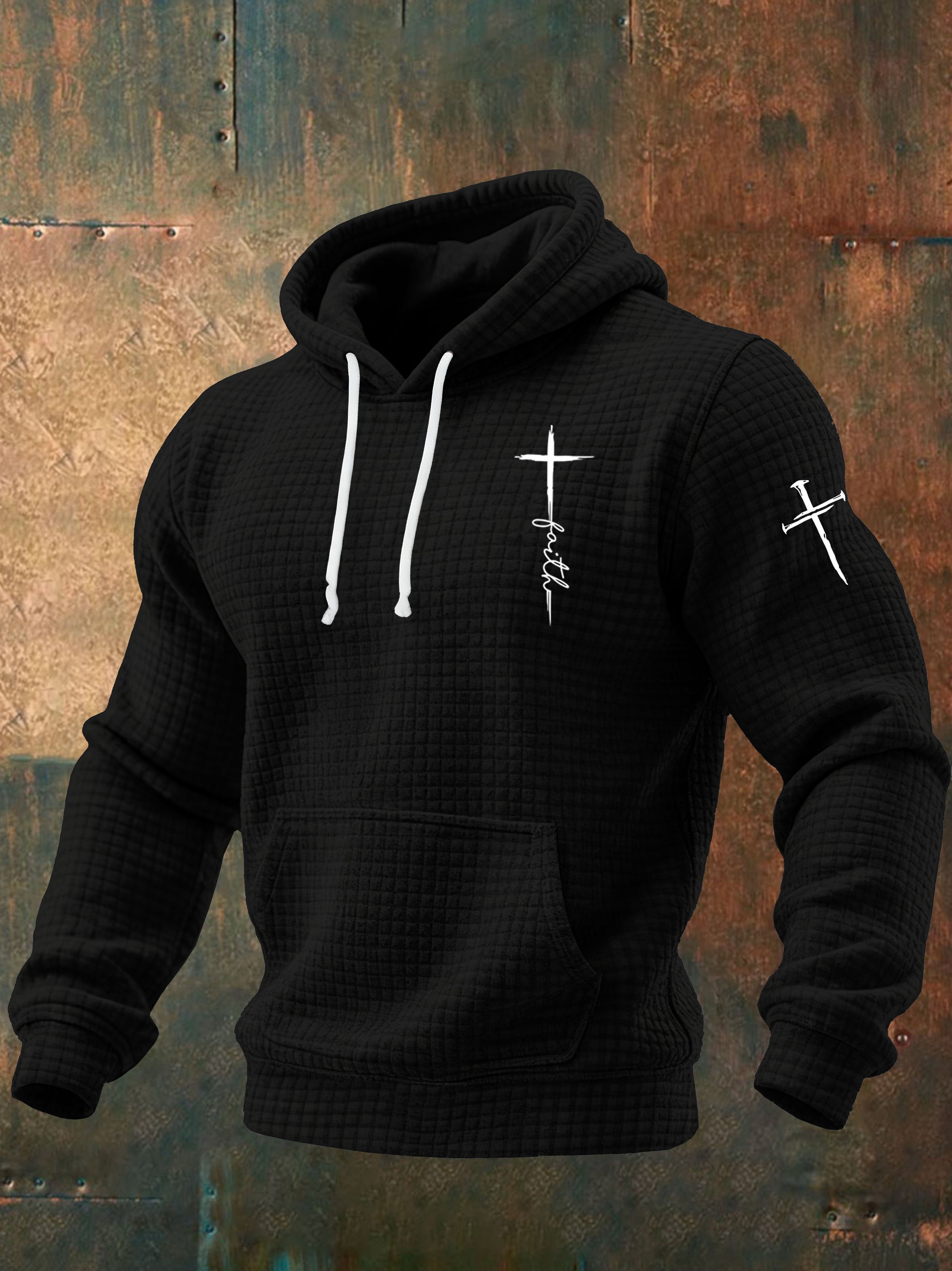 Sudadera con capucha Faith estampado sudadera-Fast Shipping para hombre