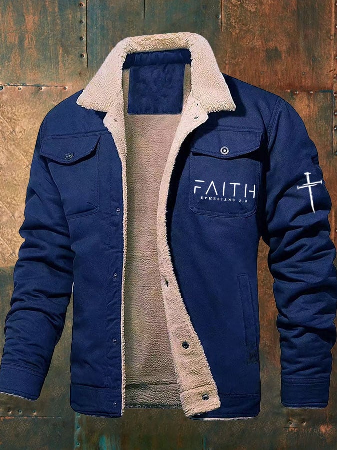 Abrigo vintage Faith estampado solapa para hombre