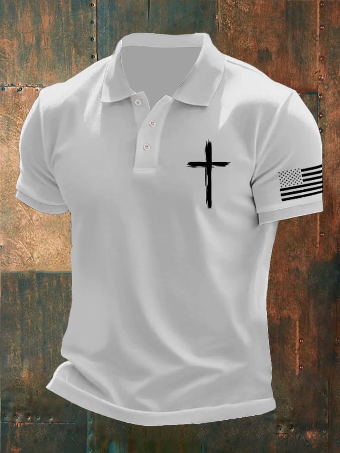 Casual Contrast Color Faith Polo para hombre