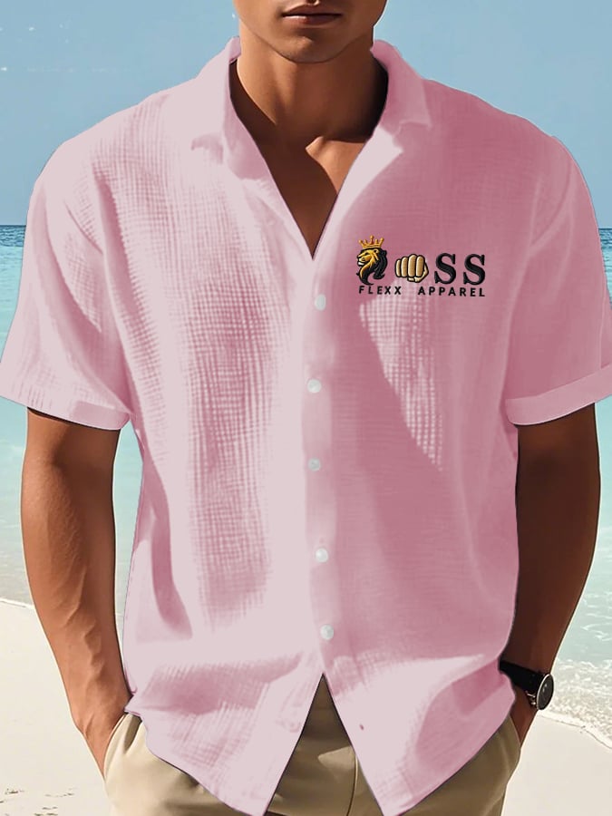 Camisa Waffle Fabric casual para hombre