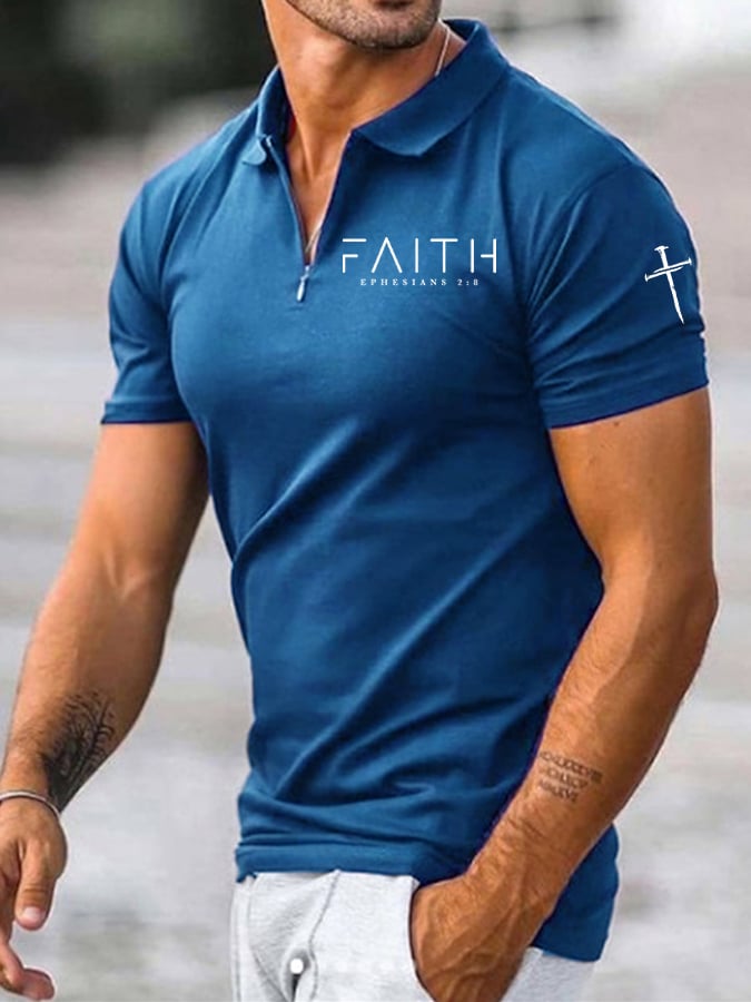 Camisa polo Faith estampado para hombre