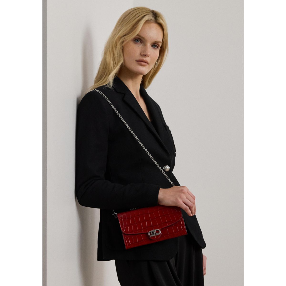 Croc Embossed Medium Adair Crossbody Bag - 1
