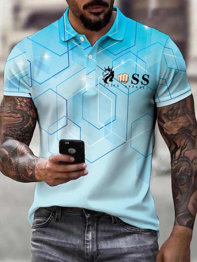 Casual Contrast Color ejecutivo casual Polo para hombre