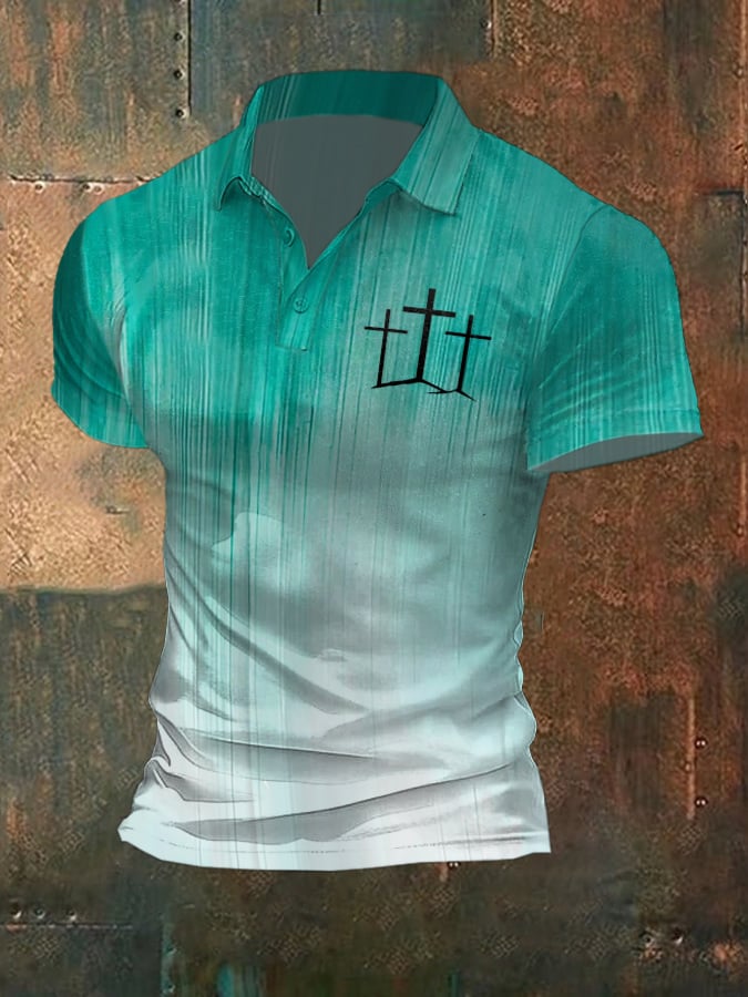Casual Contrast Color Faith Polo para hombre