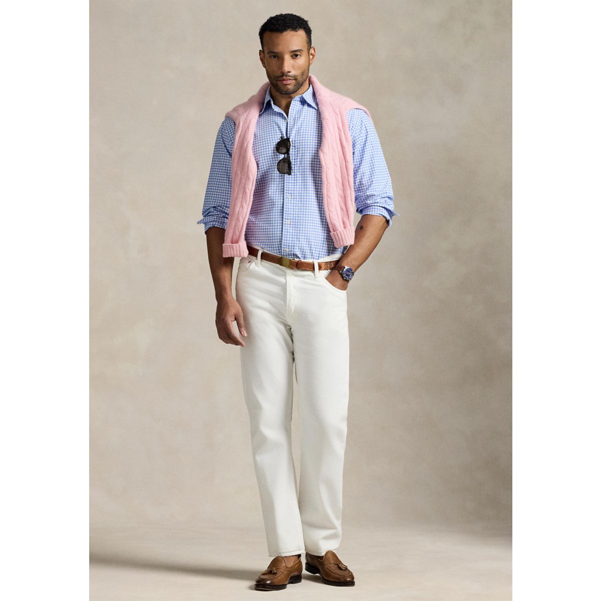 Big & Tall Gingham Oxford Shirt - 4