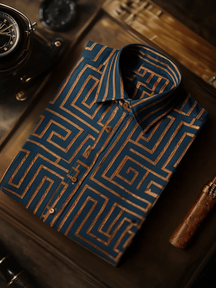 Camisa elegante Romantic de lujo de manga larga para hombre