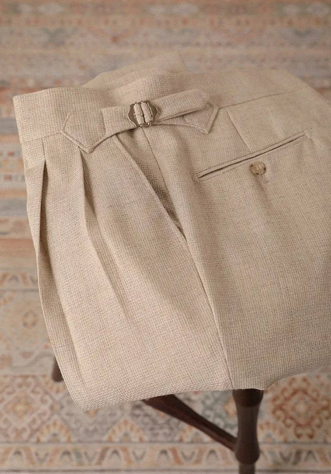 High-waist paris straight trousers