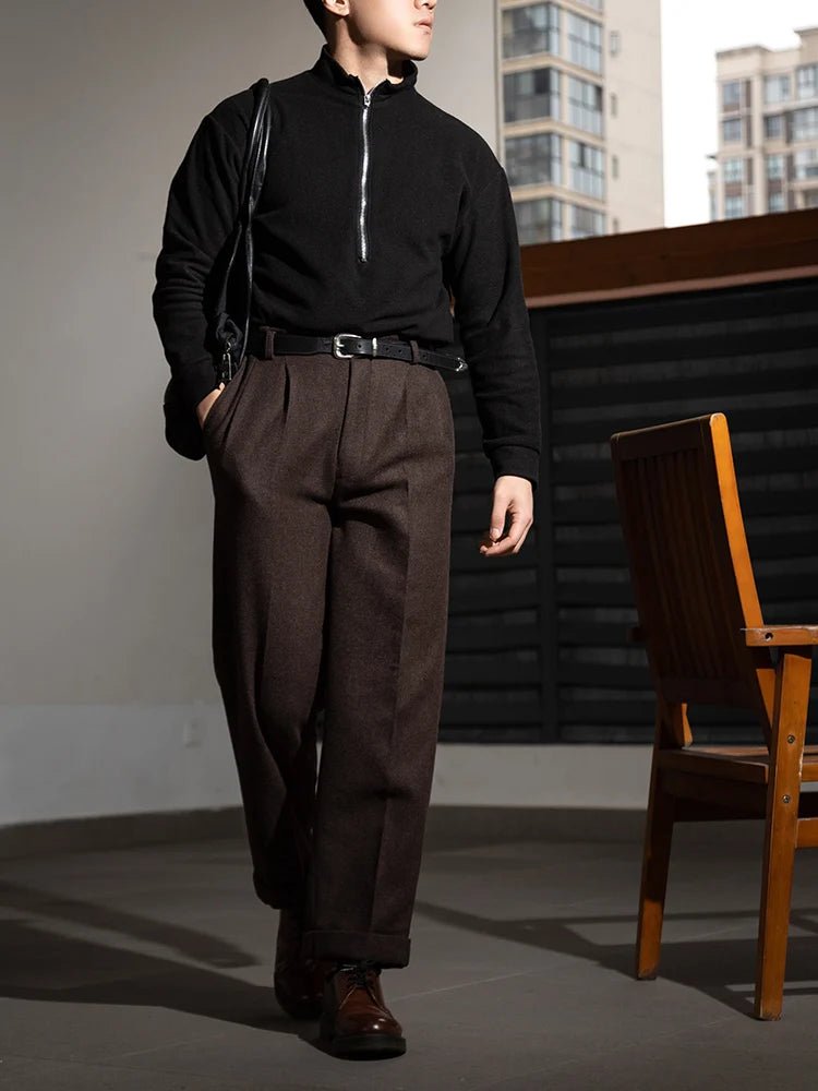 Pantalón Hollywood waist straight-leg long