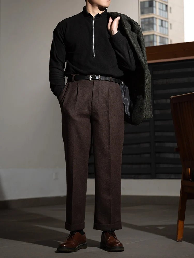 Pantalón Hollywood waist straight-leg long