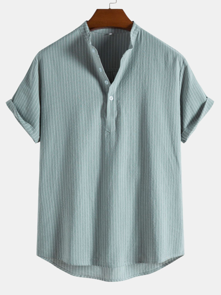 Man a rayas Henley camisas