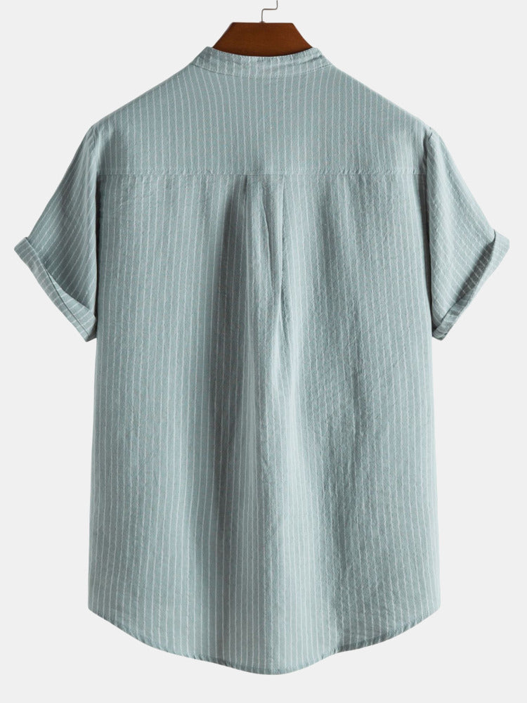 Man a rayas Henley camisas