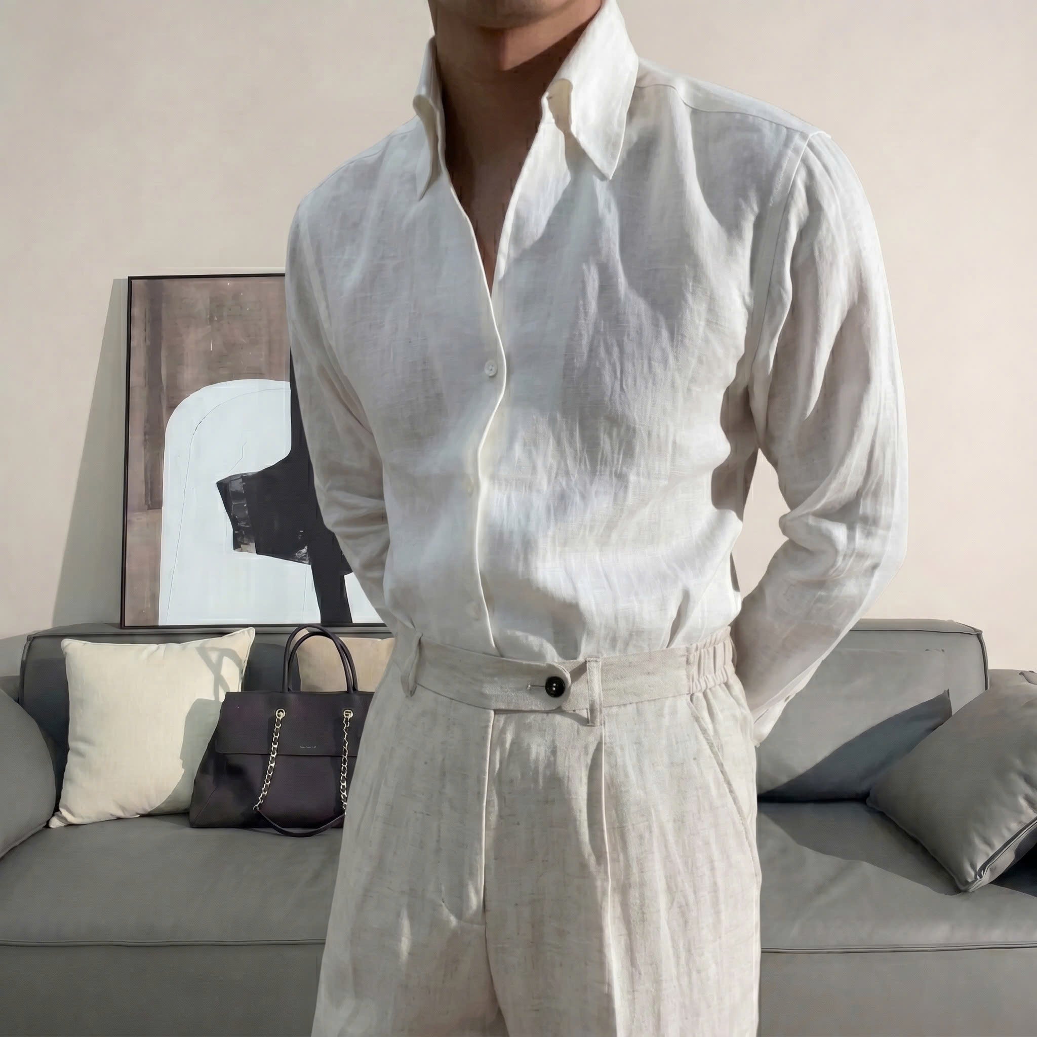 Camisa Como de lino Set