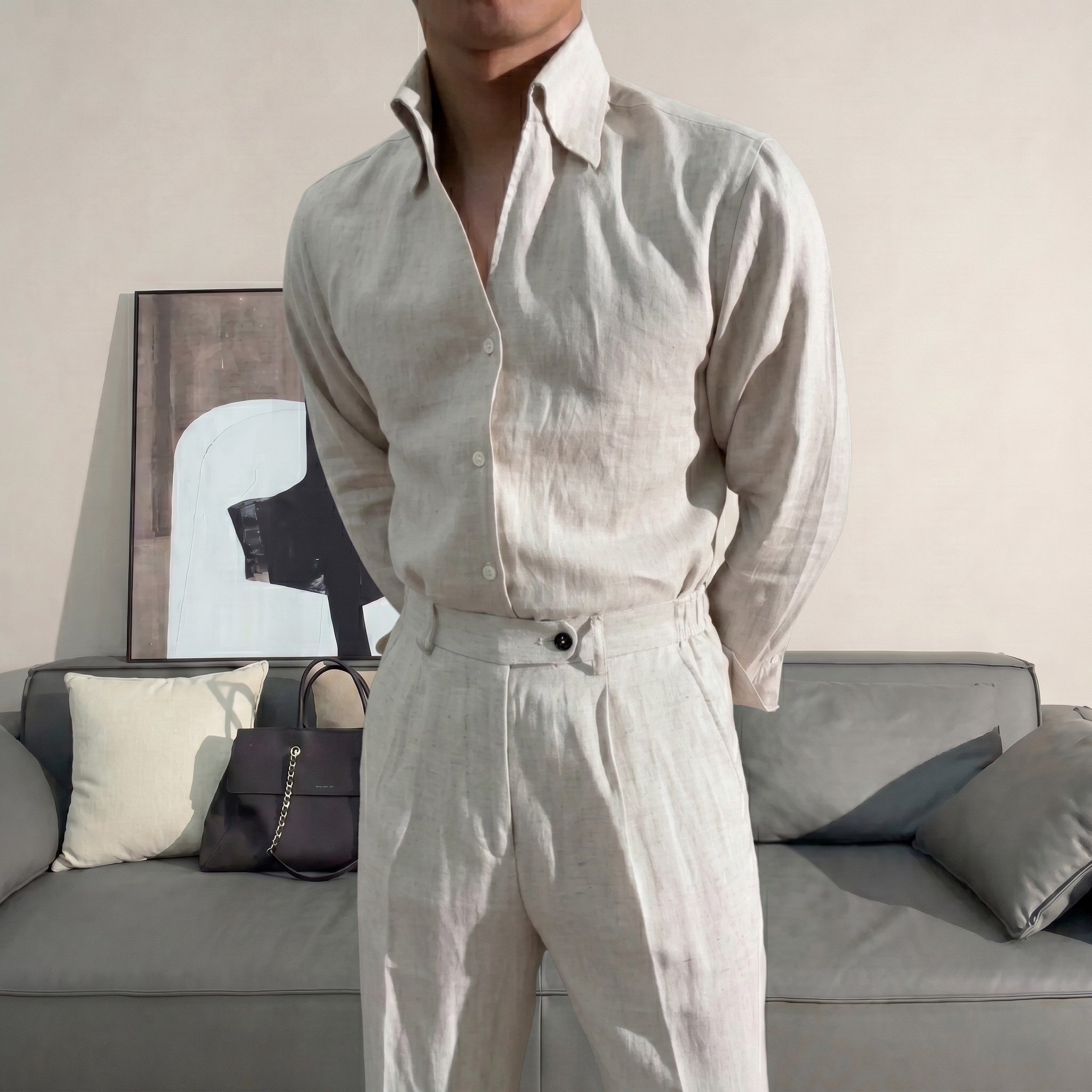 Camisa Como de lino Set
