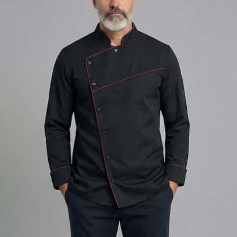 Camisa de vestir holgado-Fit de manga larga Multi-Button para hombre
