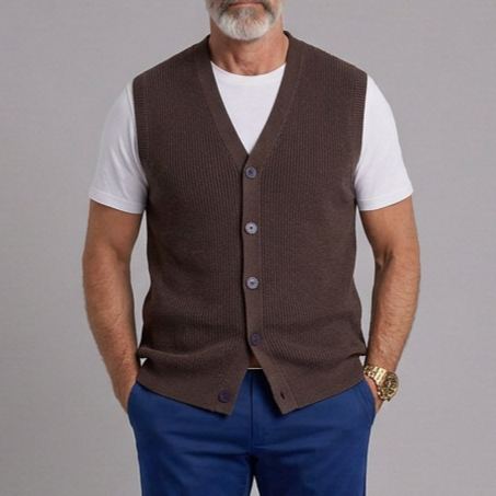 Fall/Winter casual Textured tejido Cardigan para hombre