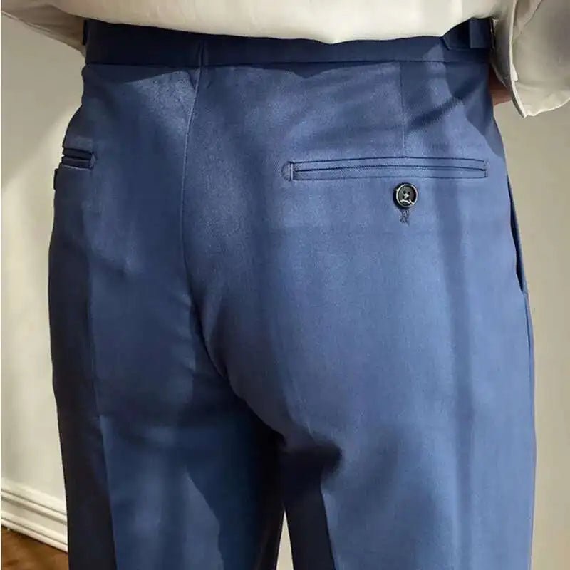 Italian design ankle high-waist trousers
