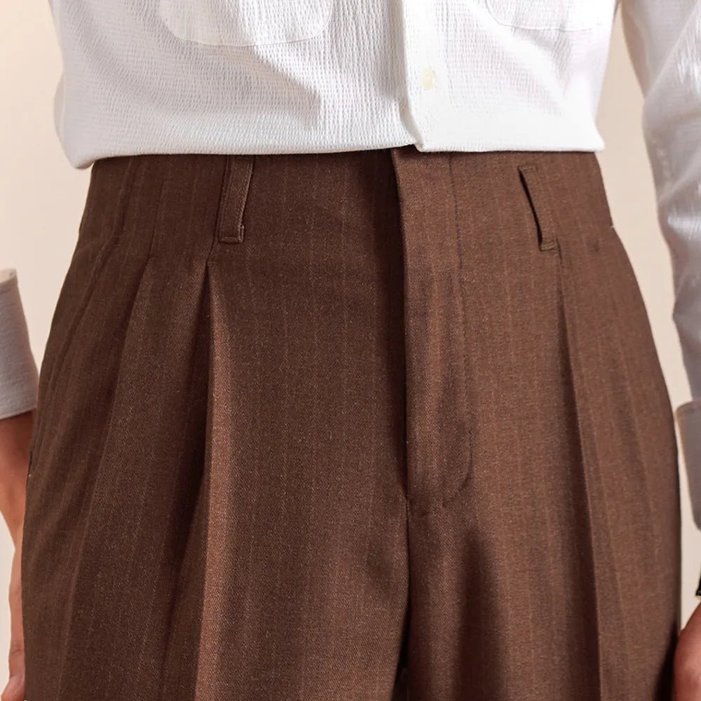 Pantalón Italian office brown straight