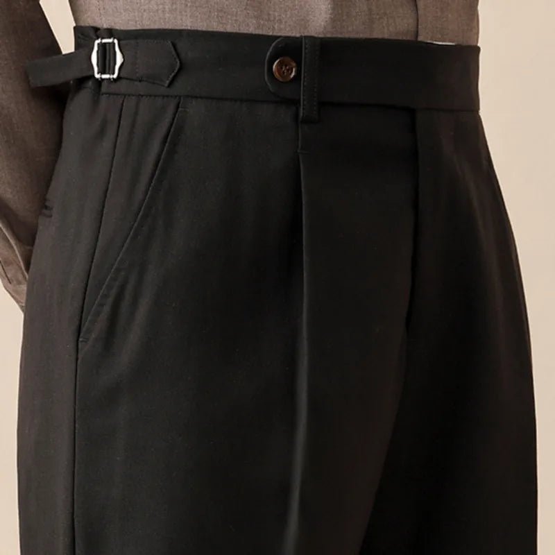 Italian wool carrot fit elegant trousers
