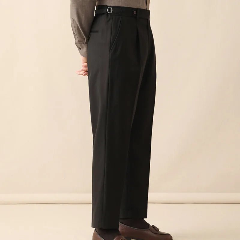 Italian wool carrot fit elegant trousers
